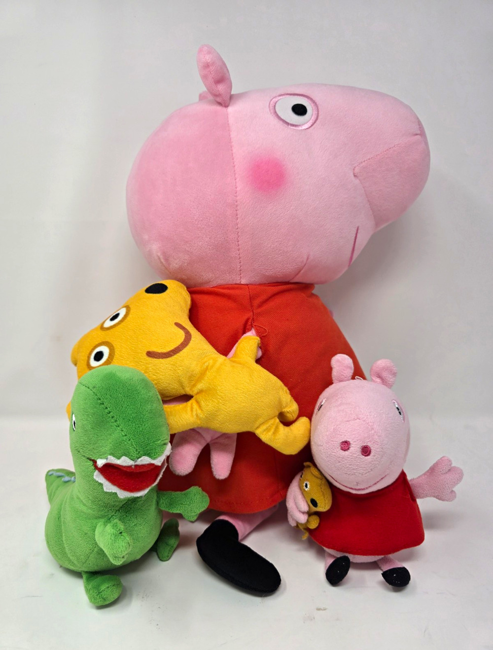 Peppa Pig Plush Lot of 3 Large Peppa Teddy Bear Dinosaur Stuffed Animals